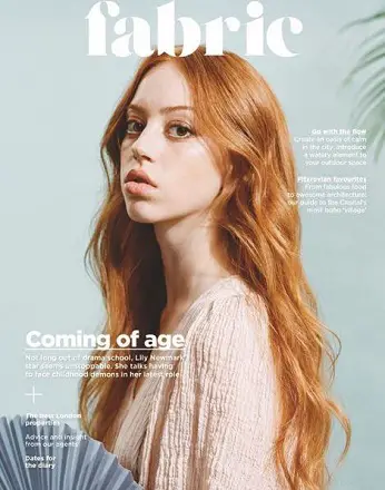 Lily Newmark en couverture du magazine Fabric