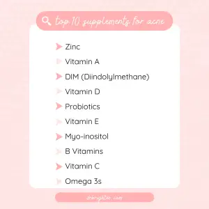 Las mejores vitaminas y suplementos para el acné hormonal.